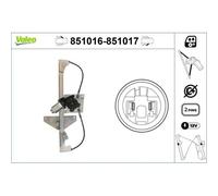 Alzacristallo Valeo 851016 per Citroën
