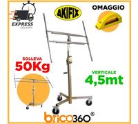 ALZALASTRE SOLLEVATORE LASTRA PANNELLO CARTONGESSO 4,5mt SOFFITTO smontabile