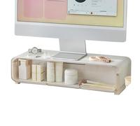 Alzaschermo per Scrivania | Ergonomico E Antiscivolo, Multiuso Con Spazio Di Archiviazione Sottostante,Alzatina per Laptop e Organizzatore da Ufficio,Per Scuola, Postazione Di Lavoro, PC, Stampante E