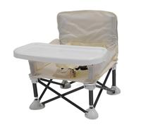 Alzasedia da Viaggio con Vassoio per Bambino, Tavolo da Pranzo, Campeggio, Spiaggia, Rialzo per Sedia Portatile da Pavimento con Imbracatura di Sicurezza, Rialzo per Bambino