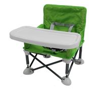 Alzasedia da Viaggio con Vassoio per Bambino, Tavolo da Pranzo, Campeggio, Spiaggia, Rialzo per Sedia Portatile da Pavimento con Imbracatura di Sicurezza, Rialzo per Bambino