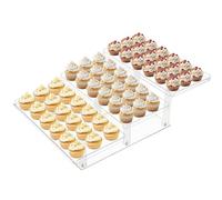 Alzata a 3 piani con 37,5 x 19 cm, in acrilico, per cupcake, buffet, vassoio da dessert a 3 livelli, per matrimoni, compleanni, feste a tema, baby shower e tea party