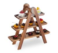 Alzata a scaletta per dolci e snack Etagere rustica Vassoio decorativo 0,9 kg