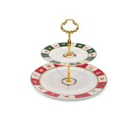 Alzata dolci a due piani in porcellana SWEET X'MAS