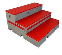 Alzata for coro in plastica, gradini pieghevoli mobili multifunzionali, piattaforma da palco portatile a 3 livelli for aule di musica scolastica(B)