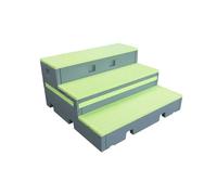 Alzata for palco a più livelli in plastica resistente a 3 livelli, piattaforma for coro antiscivolo con base stabile, panca portatile multi-livello for scuola, chiesa(E)