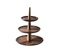 Alzata in legno per torte, pasticceria, dessert, per catering, centrotavola, feste, 3 strati