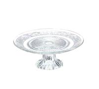 Alzata in vetro decorato porta torta dolci crostata cm 25,8 o 29,2
