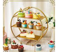 Alzata per cupcake a 3 strati, alzata per torte, vassoio per dolci a strati, per