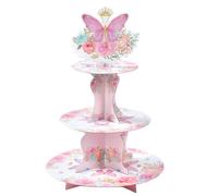 Alzata per Cupcake Cartone 3 Piani, Supporti per Cupcake Supporto per Dessert Torte per Baby Shower, Compleanni, Feste