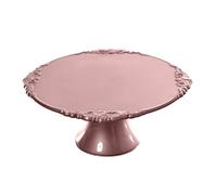Alzata per dolci Alzatina torta e frutta, di plastica piccola 24x10cm (Rosa Gold)