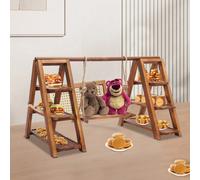 Alzata per dolci DescrizioneQuesto supporto per dolci in legno, meticolosamente realizzato, non è solo un pratico elemento espositivo, ma anche un elegante elemento decorativo. Realizzato in legno mas