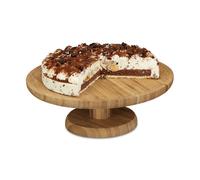 Relaxdays 2 Alzate per dolci in bambù Ø 33 cm