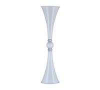 Alzata per Fiori in Metallo Versatile, Bianco, 18 75CM
