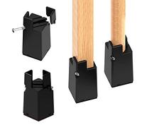 Alzata per Mobili Regolabile con Morsetto a Vite,4 Pezzi Alzate per Letto,Gamba per Sedia Tavolo Divano,Diametro Piedini Tavolo Quadrato/Rotondo 2,2 a 4,2cm,Supporta 500Kg (7.5cm(3in),Black)