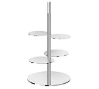 Alzata per pasticceria con 4 basi in acciaio inox alzatina supporto porta dolci