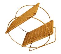 Alzata per servire in finto rattan - Vassoio rettangolare intrecciato per