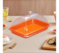 Alzata per torta con coperchio a cupola per alimenti, vassoio da portata per