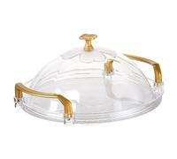 Alzata per torta con cupola|Piatto per torta con cupola, supporto da 10 pollici con coperchio e maniglia, vassoio da portata in plastica per alimenti per esposizione, feste, intrattenimento