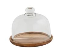 Alzata per torta con vassoio da portata per piatto da frutta a cupola per