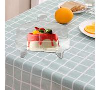 Alzata per torta in acrilico con coperchio a cupola, porta torta coperto per