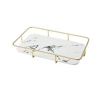 Alzata per Torta in Ceramica, Semplice espositore Rettangolare per Dessert, Vassoio per Cupcake a Strato Singolo, Supporto per Pasticceria da Matrimonio, vassoi