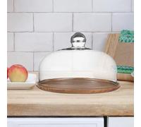 Alzata per torta in legno con coperchio, piatto da dessert, porta torta per