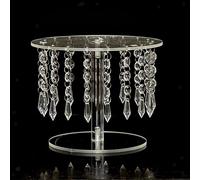 Alzata per torta rotonda con ciondoli in cristallo di frutta Biscotti per