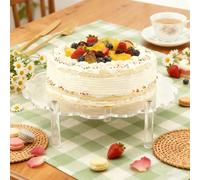 Alzata per torta rotonda in acrilico, supporto per esposizione di dolci per feste/compleanni, supporto espositivo in cristallo trasparente L,M,S,1 SET = 3 PEZZIPMMA