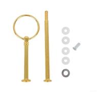 Alzata per torte in lega di zinco con manico e accessori per il montaggio dell'asta, supporta 2 o 3 strati, adatto per torte e frutta (oro 2 strati)