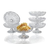Alzata per torte in vetro trasparente, Supporti per Torte, per cioccolato, dessert, frutta, matrimoni, compleanni, baby shower, feste, 6 pezzi
