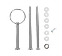 Alzata per torte multistrato con manico e asta in lega di zinco, per torte nuziali o piatti di frutta, supporto multipiano (argento a 3 strati)