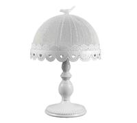 ALZATA PORTA DOLCI METALLO BIANCO TONDA CON COPERCHIO DELUXE EVENTI h40D25CM