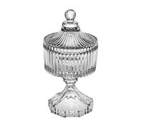 Alzata portaconfetti in vetro con coperchio 18x9 cm BOMBONIERA 18BO