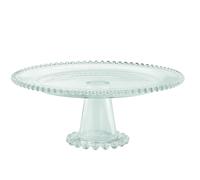 Alzata smerlata in vetro diam 31 cm h 12,5 cm