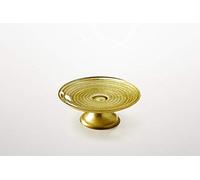 Alzata Tonda per dolci in vetro oro decorata a mano riflessi dorati cod.7206071G cm 6h diam.16 by Varotto & Co.