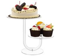 Alzata trasparente per torte, elegante supporto per cupcake in acrilico trasparente, supporto per torta da dessert, torre per cupcake, per compleanni, anniversari, shower