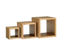 Alzate Cubo Espositore Buffet Bamboo 13-18-23 cm Leone Set 3pz Finger Food Legno