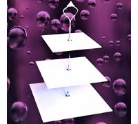 Alzate Per Torte A Tre Piani Quadrate - Due Dimensioni E Molte Scelte Di Colore