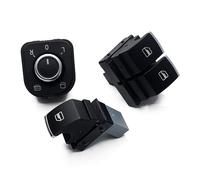 alzavetri Sinistro Compatibile Con Per Passat B6 Per Eos Per Golf 5 6 Per Plus Per GTI Mk5 Mk6 Per Tiguan Per SCIROCCO Pulsante specchio interruttore finestra 5K3959857 5ND959565A 3 Pezzi/SET