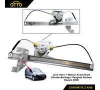 Meccanismo Alzacristalli Vetro Motore Anteriore Destro Berlingo Partner 9222EQ