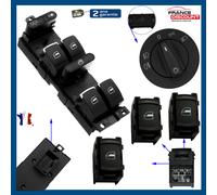 Alzavetro Anteriore Sinistro + 3 Pulsanti + Commutatore Fari Per Golf 4 Bora