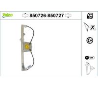 Alzavetro Anteriore Sinistro Elettrico VALEO Per CITROËN JUMPY II