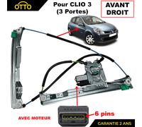 Motore + Meccanismo Leva Vetro Anteriore Destro per Clio 3 8200826165 8200297444