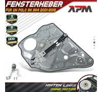 Alzavetro Elettrico Con Piastra Metallica Posteriore Sinistra Per VW Polo 9N 9A4
