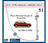 Alzavetro Manuale Posteriore Destro Per RENAULT Super 5 (5 Porte) = 7700774978