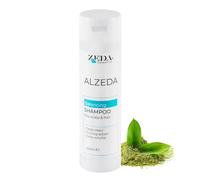 ALZEDA Shampoo sebo-regolatore capelli grassi 250 ml - aminoacidi detergenti, tè verde, Vitamina F | radici oleose punte secche | pH bilanciato, schiuma morbida, uso frequente uomo donna