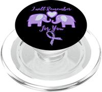 Alzheimer awareness - Malattia di demenza da elefante viola PopSockets PopGrip per MagSafe