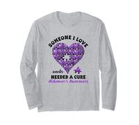 Alzheimer Consapevolezza Viola Qualcuno Che Amo Maglia a Manica
