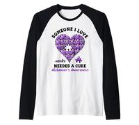 Alzheimer Consapevolezza Viola Qualcuno Che Amo Maglia con Maniche Raglan